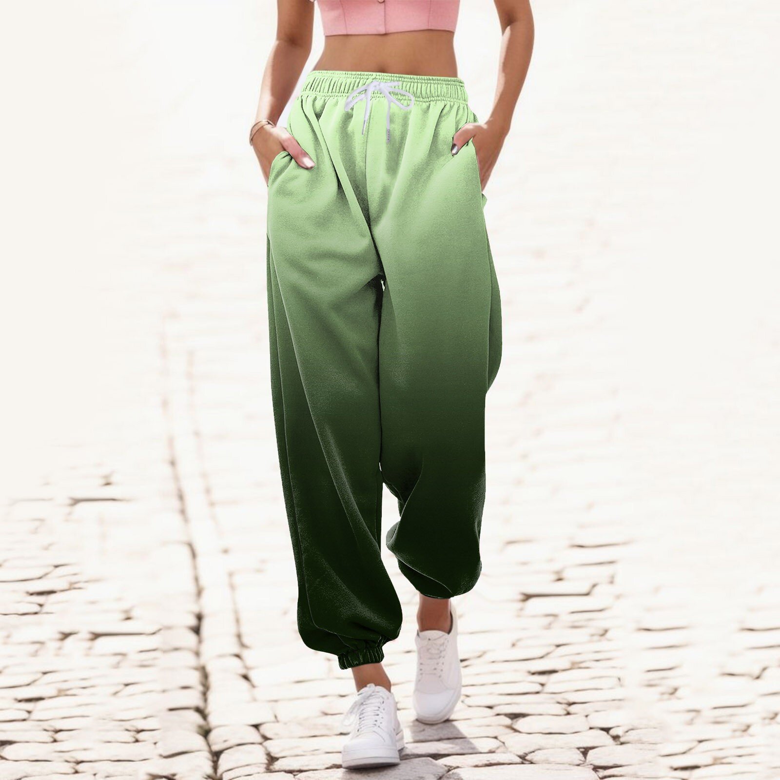 Women's  H-Line Ankle Banded Pants Daily Going Out Pants Purple Casual Ombre Spring/Fall Pants