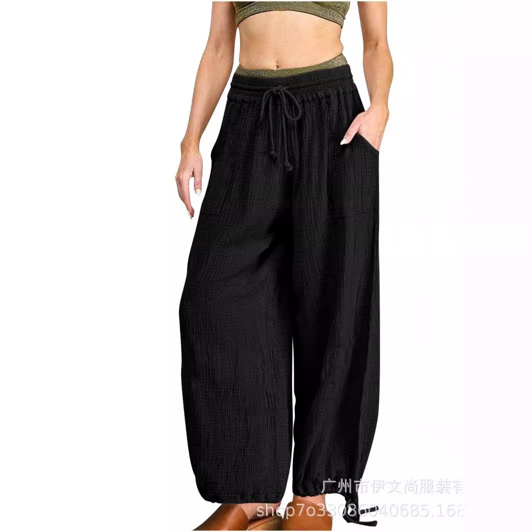 Women's  H-Line Bloomers Daily Going Out Pants Black Casual Plain Spring/Fall Pants