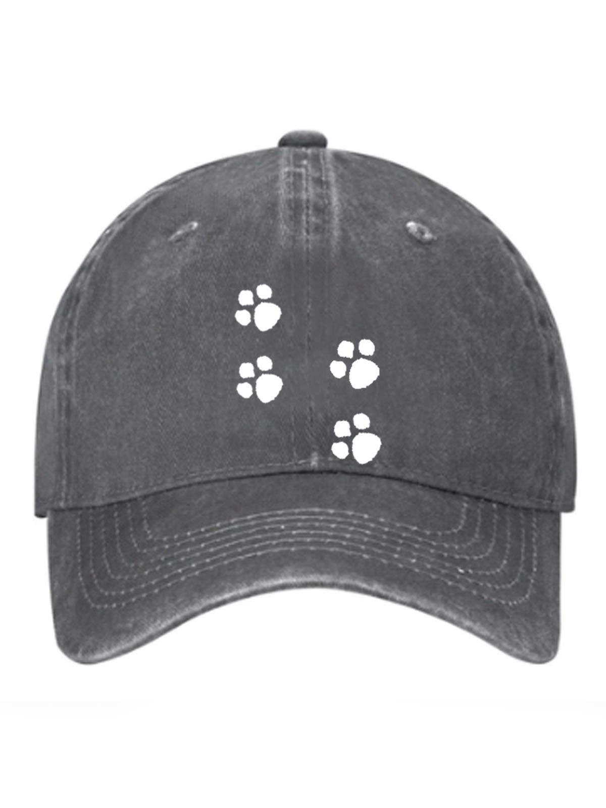 Dog offset printed baseball cap