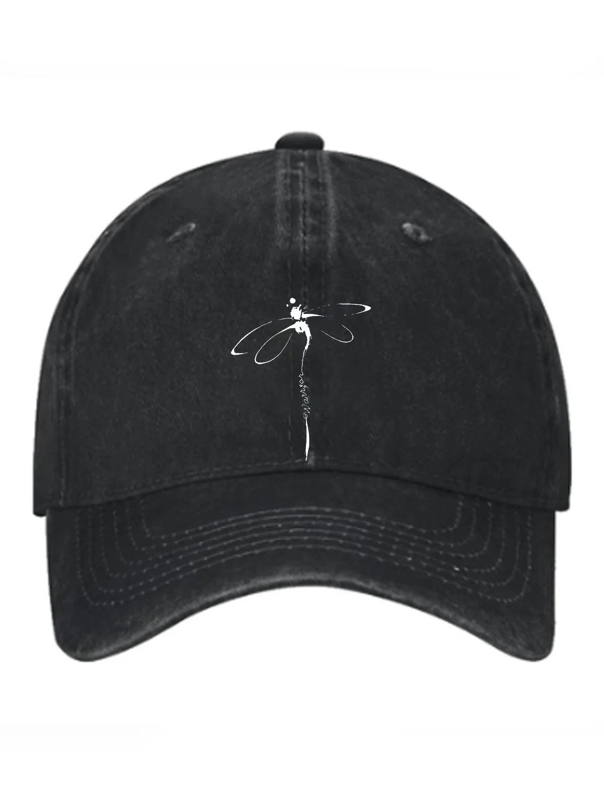 Dragonfly printed baseball cap