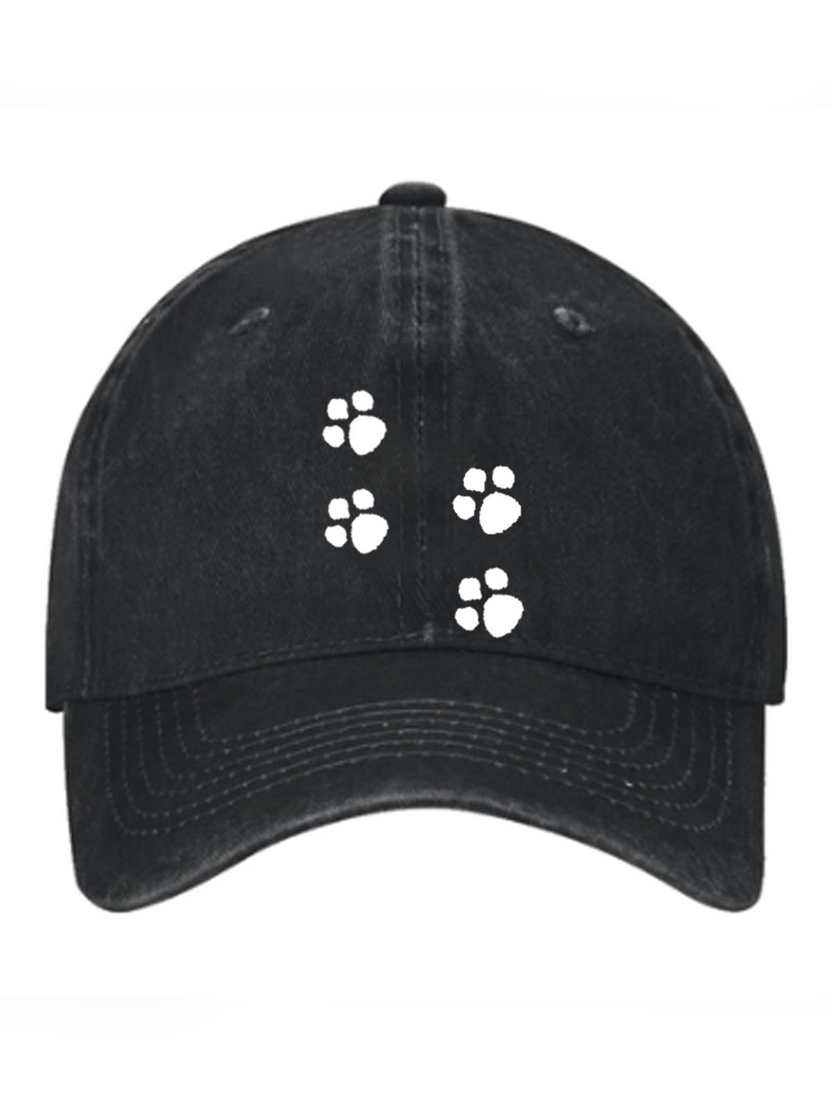 Dog offset printed baseball cap