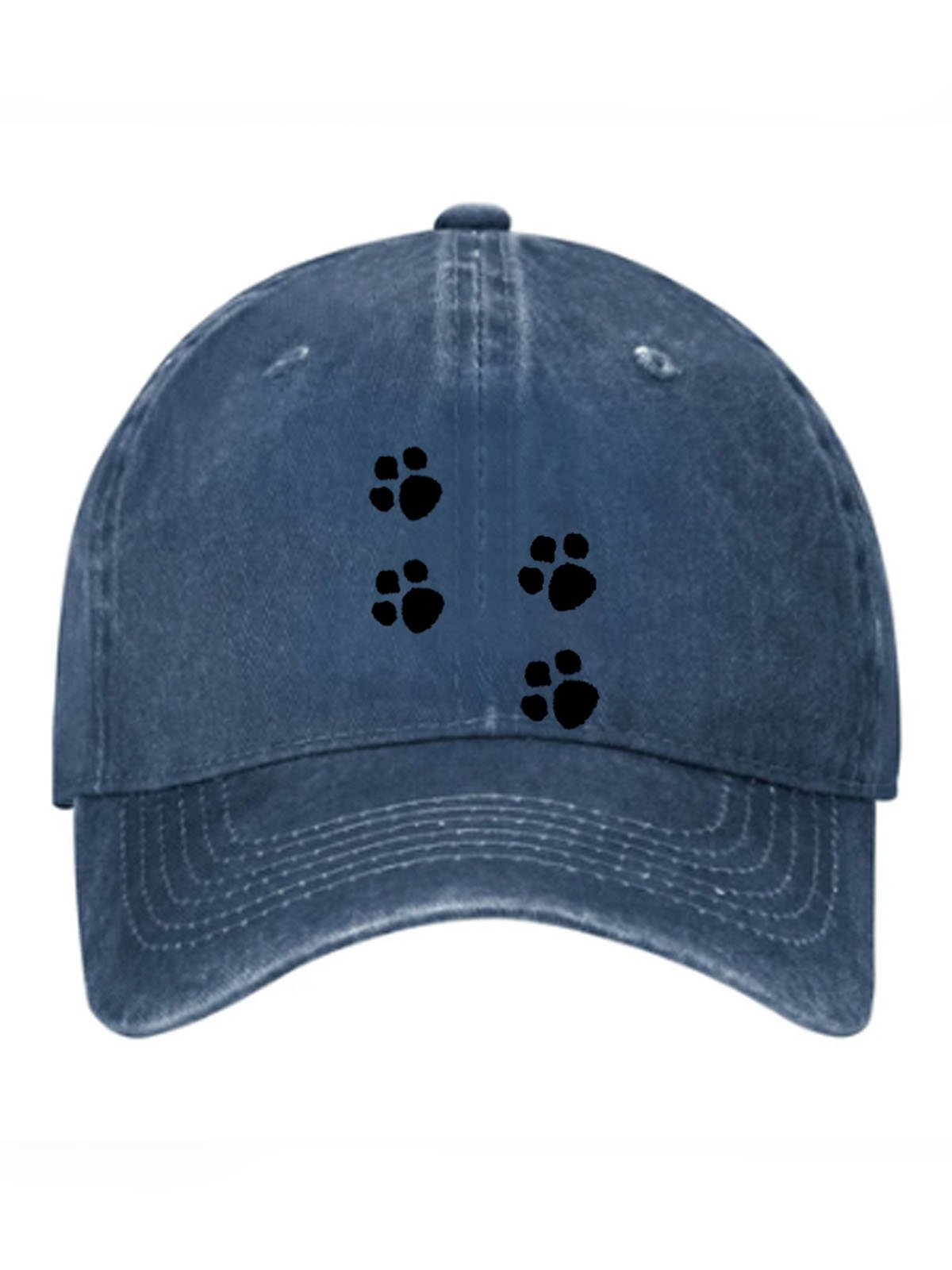 Dog offset printed baseball cap