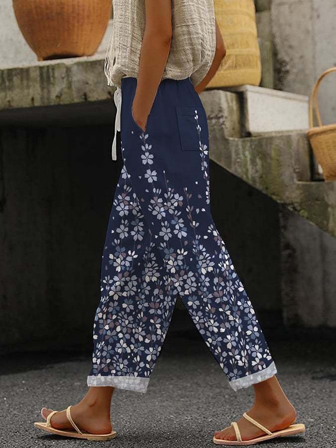 Loose Casual Geometric Pants