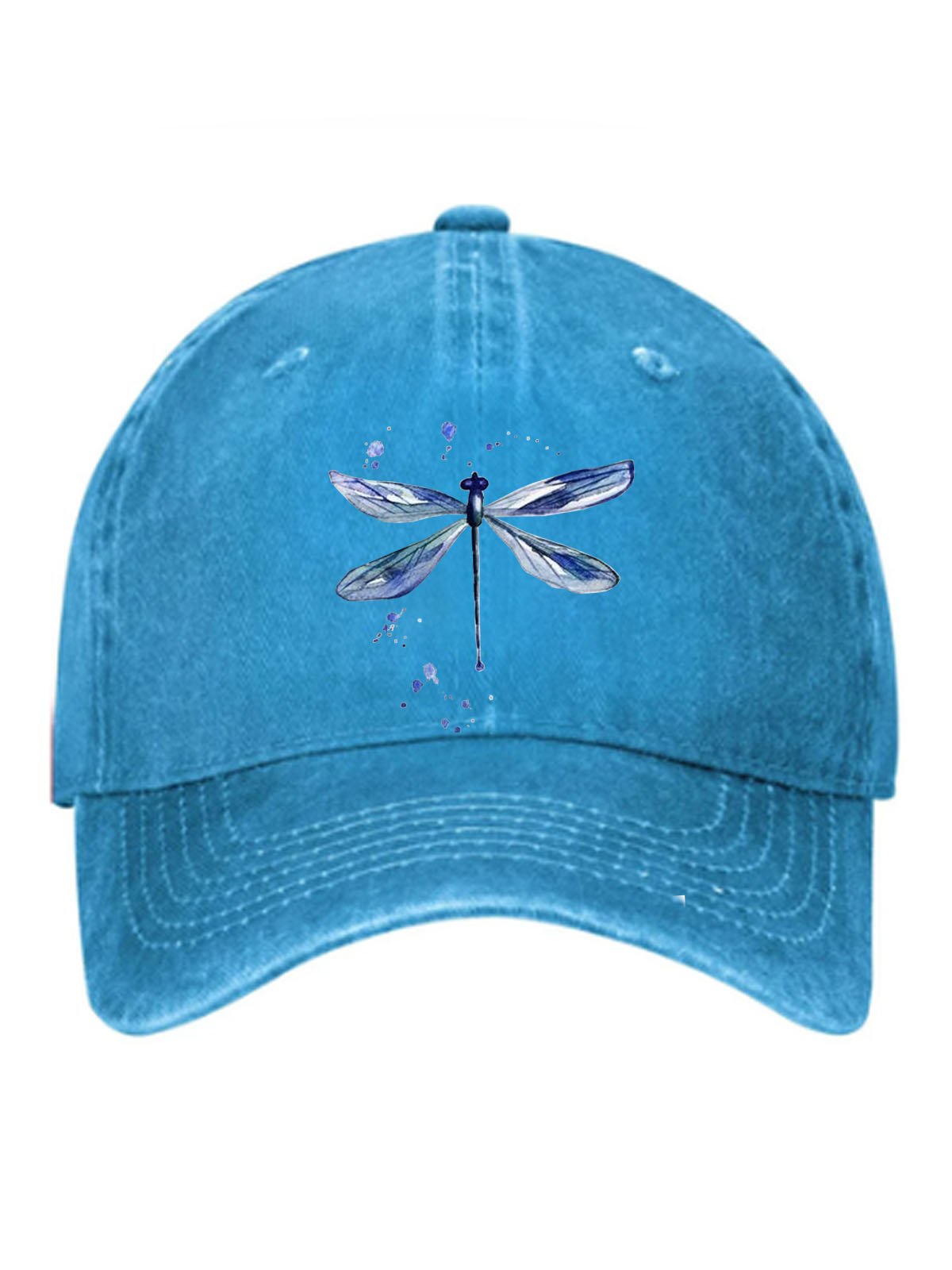 Dragonfly printed baseball cap