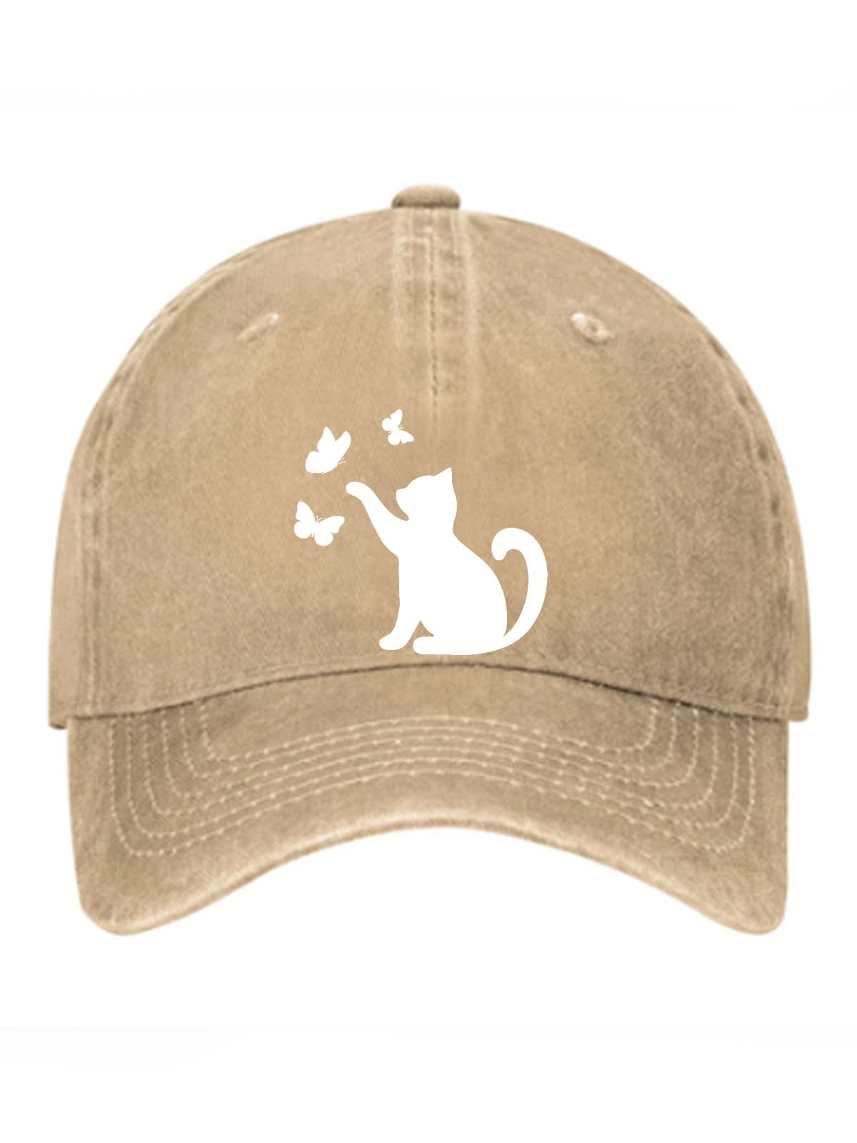 Cat printed baseball cap