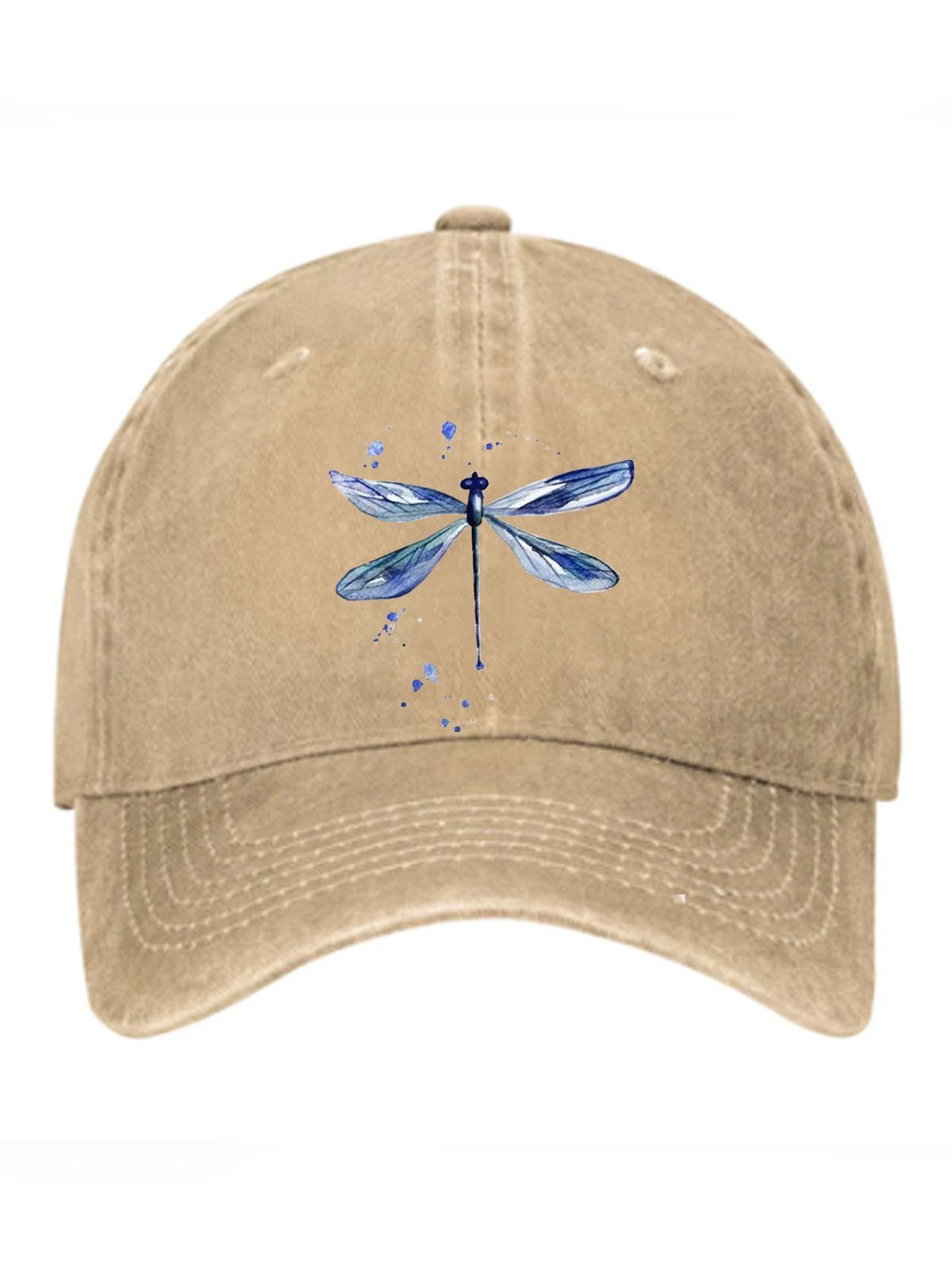 Dragonfly printed baseball cap