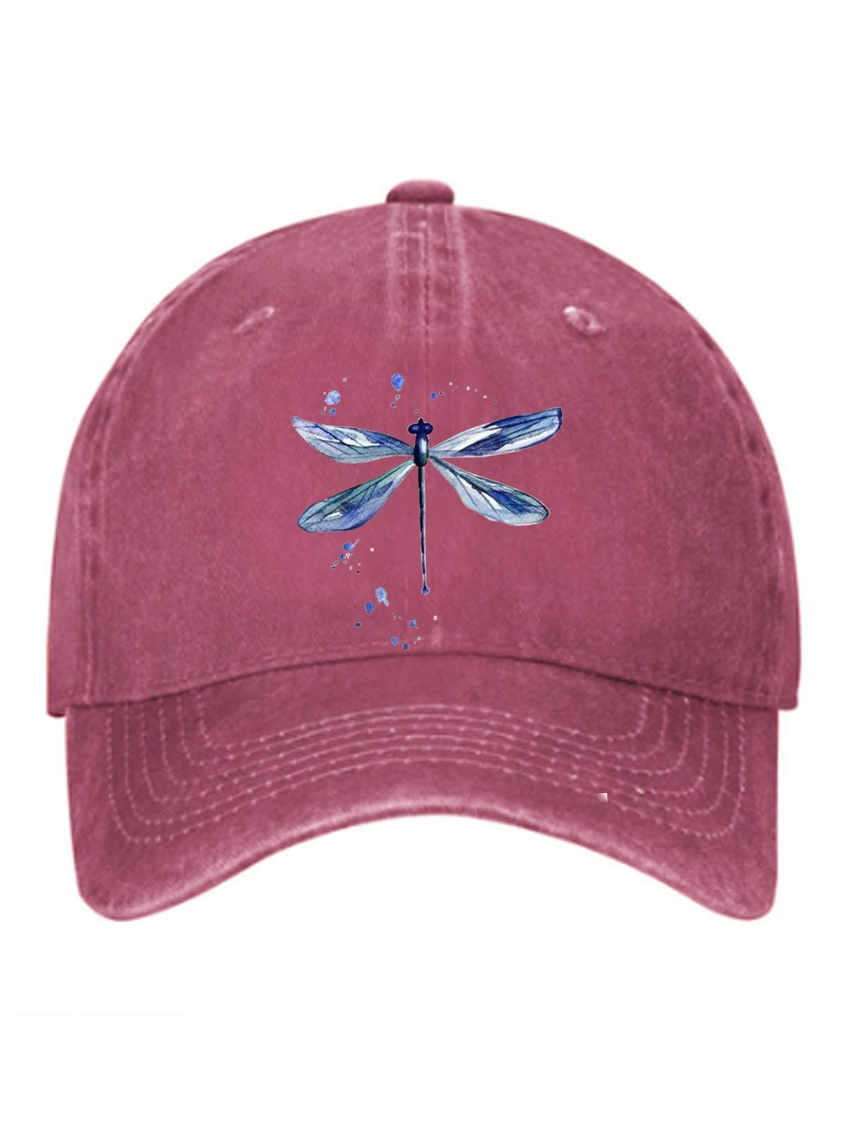 Dragonfly printed baseball cap