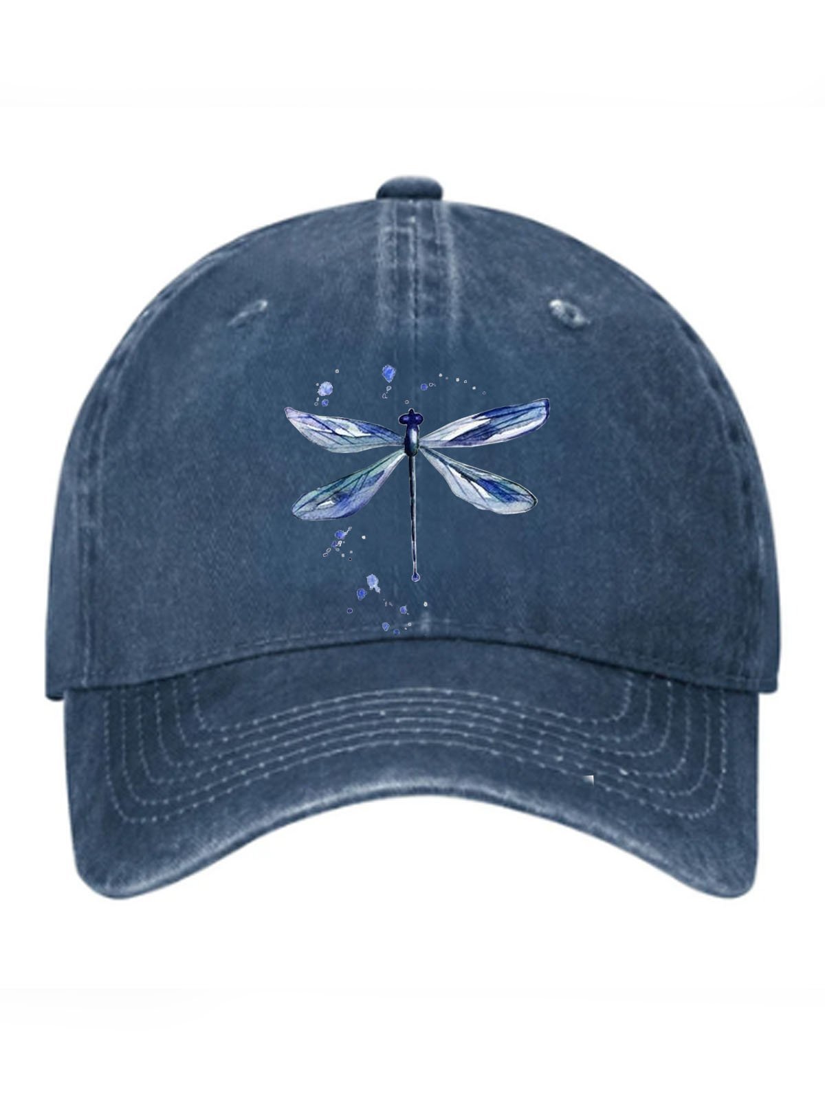 Dragonfly printed baseball cap