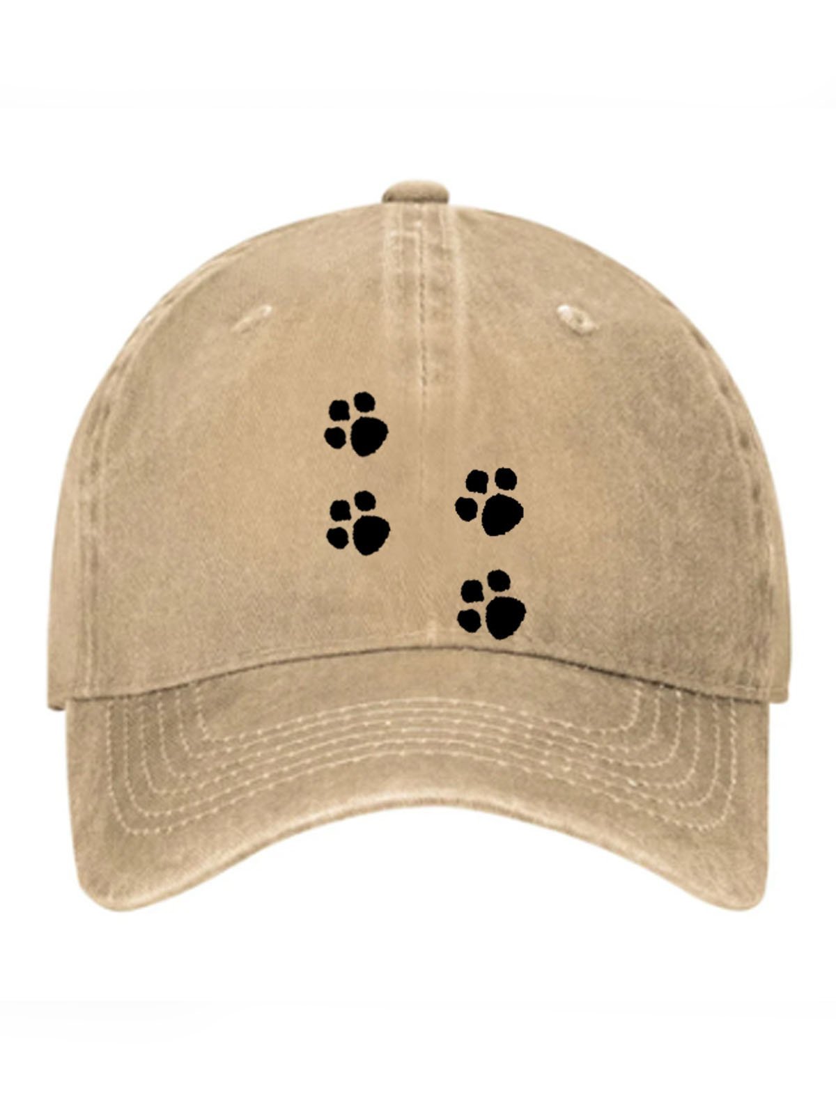 Dog offset printed baseball cap