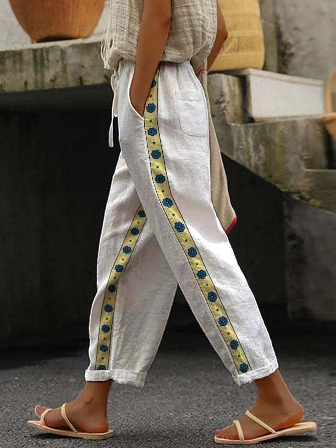 Loose Casual Geometric Pants