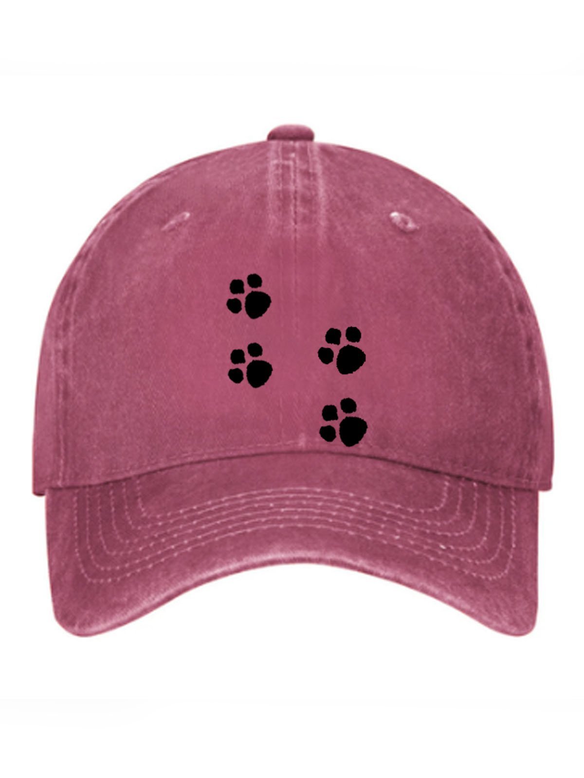 Dog offset printed baseball cap