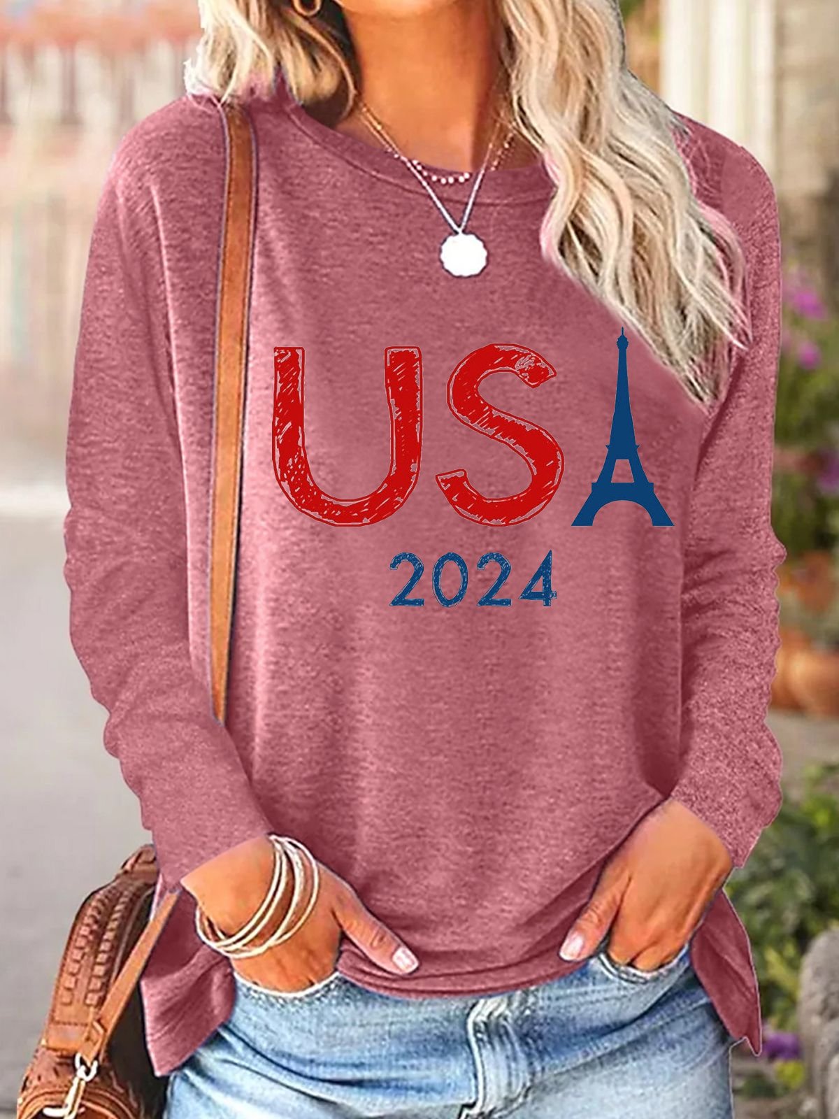 2024 Paris Olympic Games graphic Loose Cotton-Blend T-Shirt