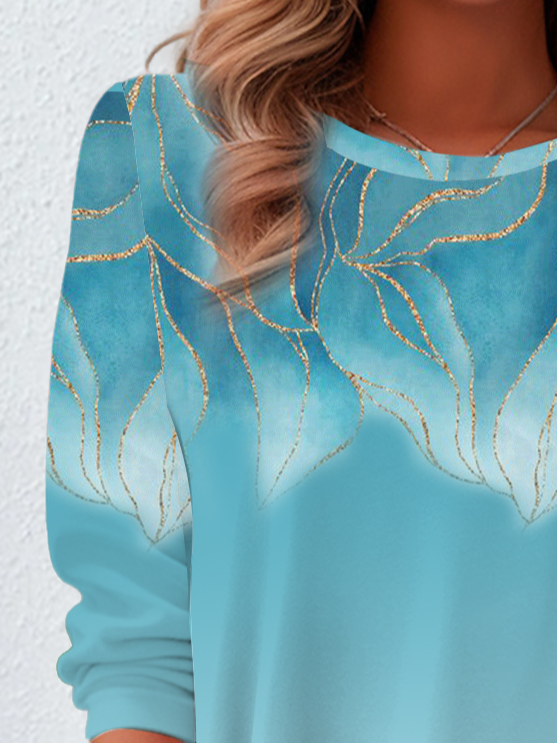 Abstract graphic Print Casual T-Shirt