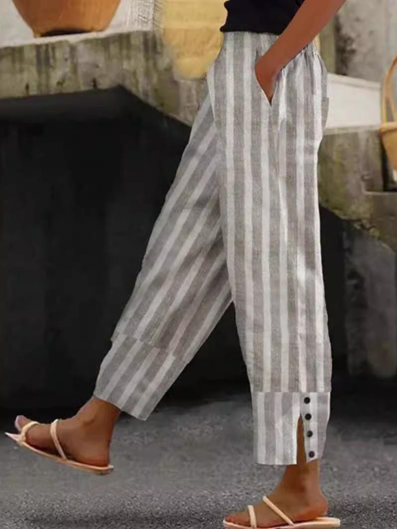 Casual Striped Loose Pants