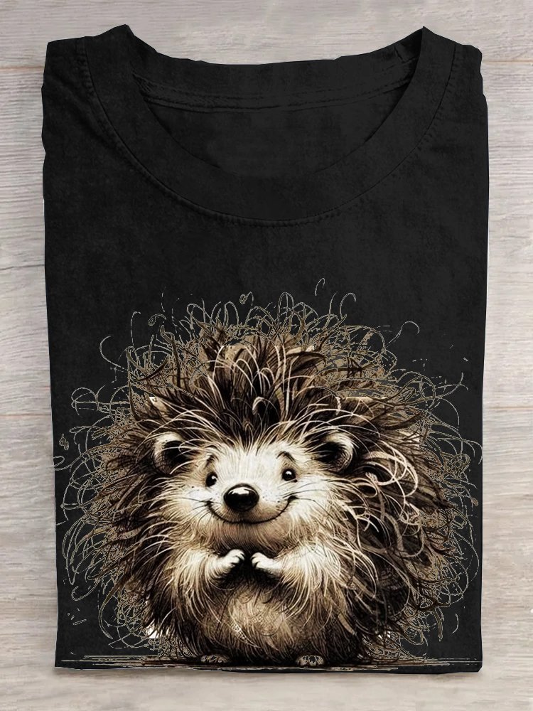 Casual Crew Neck Animal T-Shirt