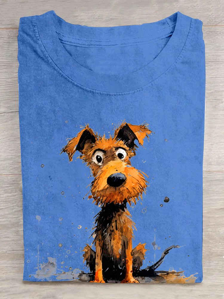 Dog Casual Cotton Loose T-Shirt