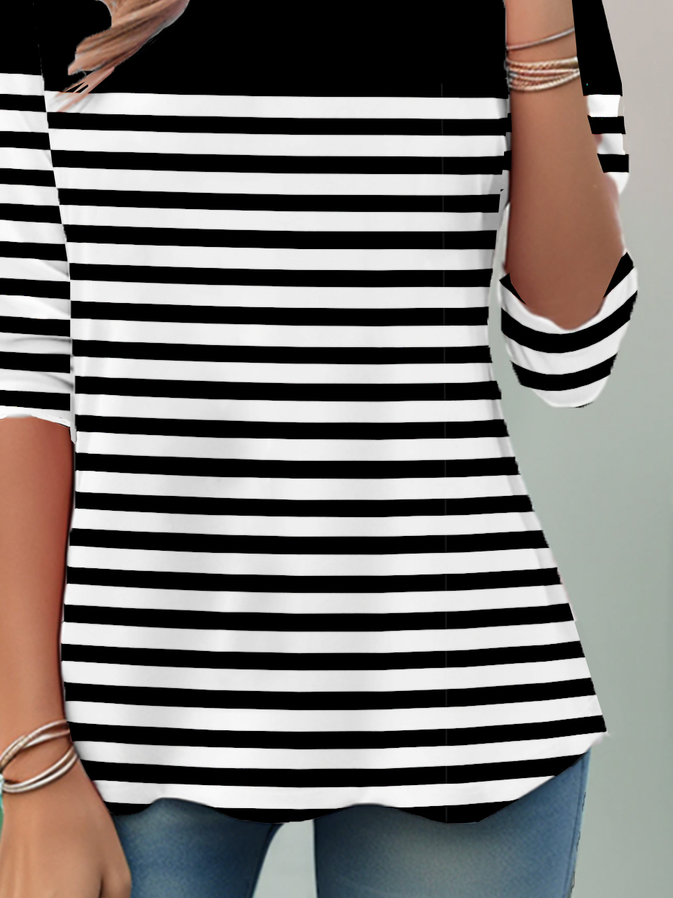 Striped Casual Loose T-Shirt