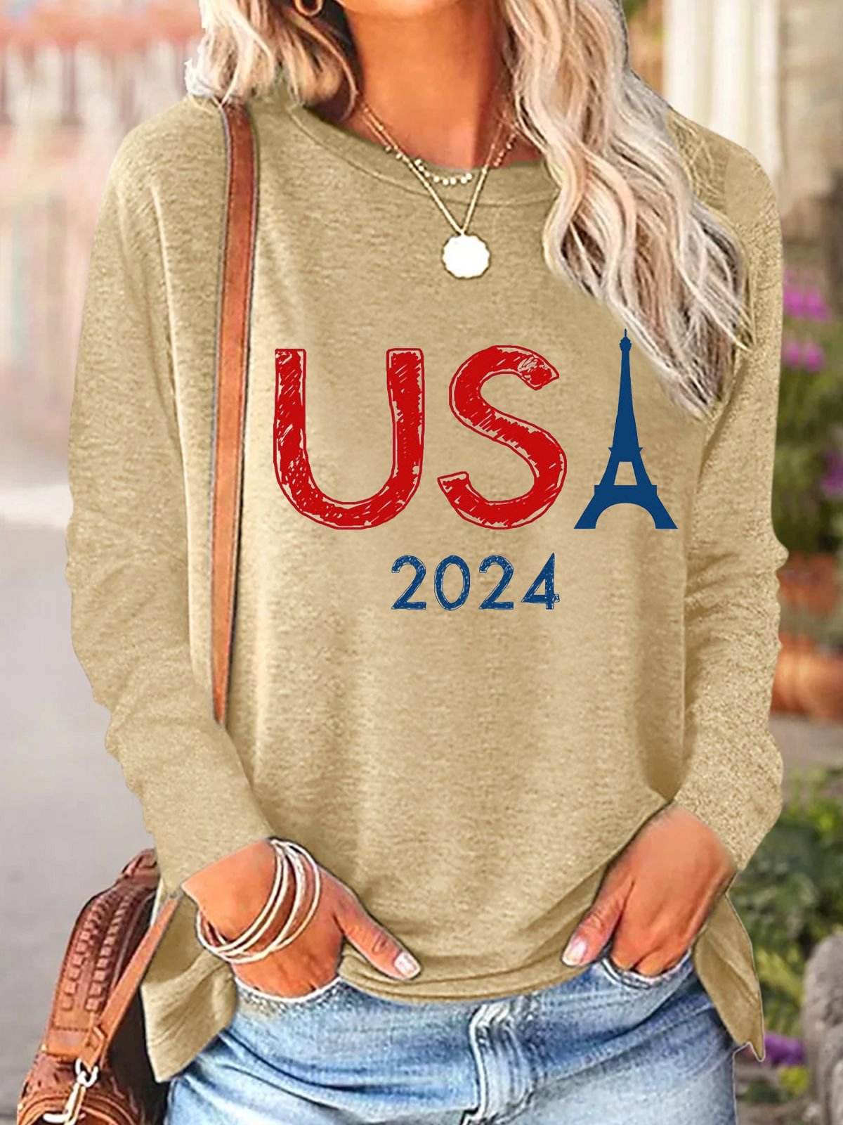 2024 Paris Olympic Games graphic Loose Cotton-Blend T-Shirt