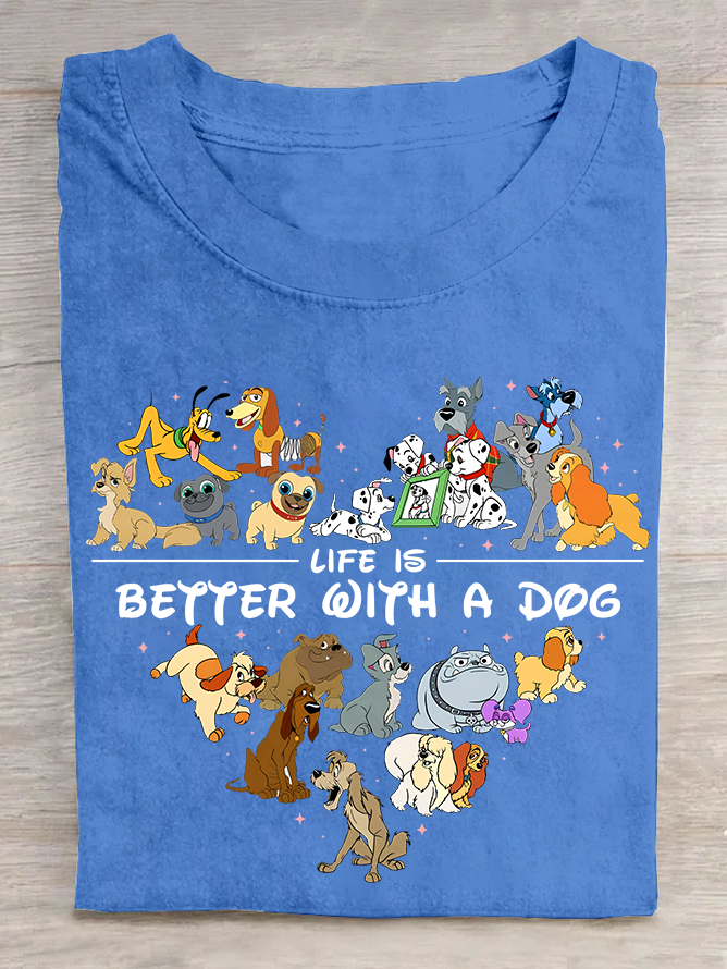 Comfort Colors Life Is Better With Dogs Cotton T-shirt