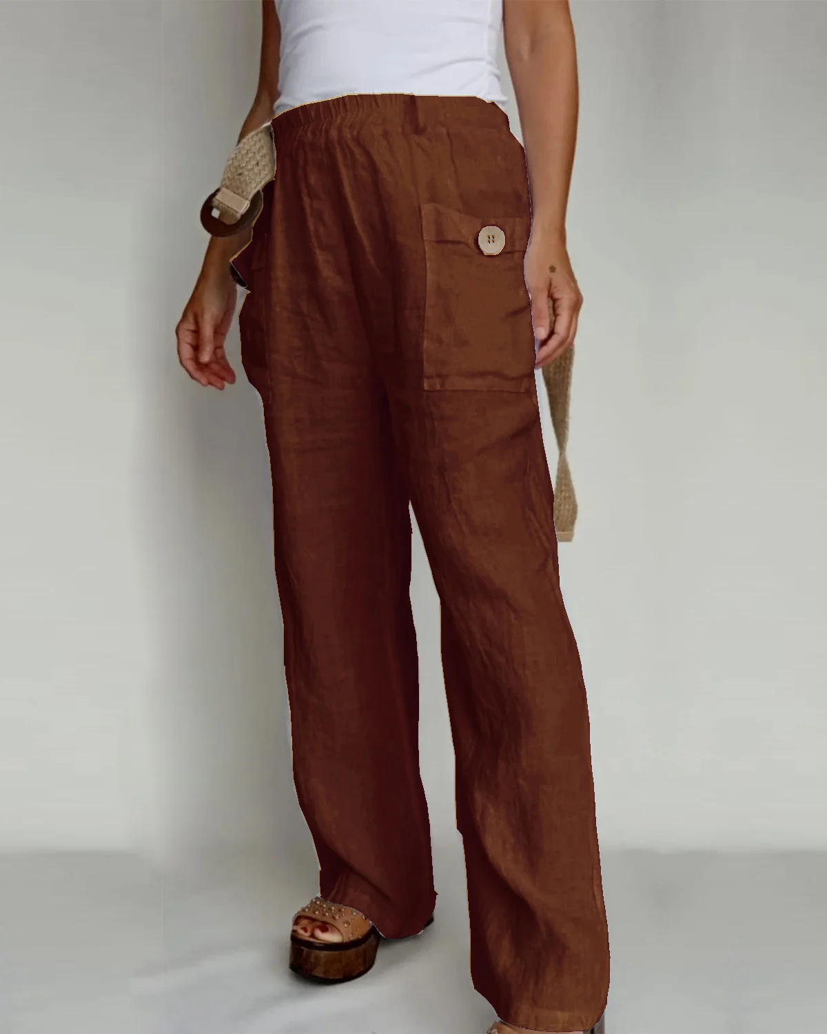 Plain Casual Pants