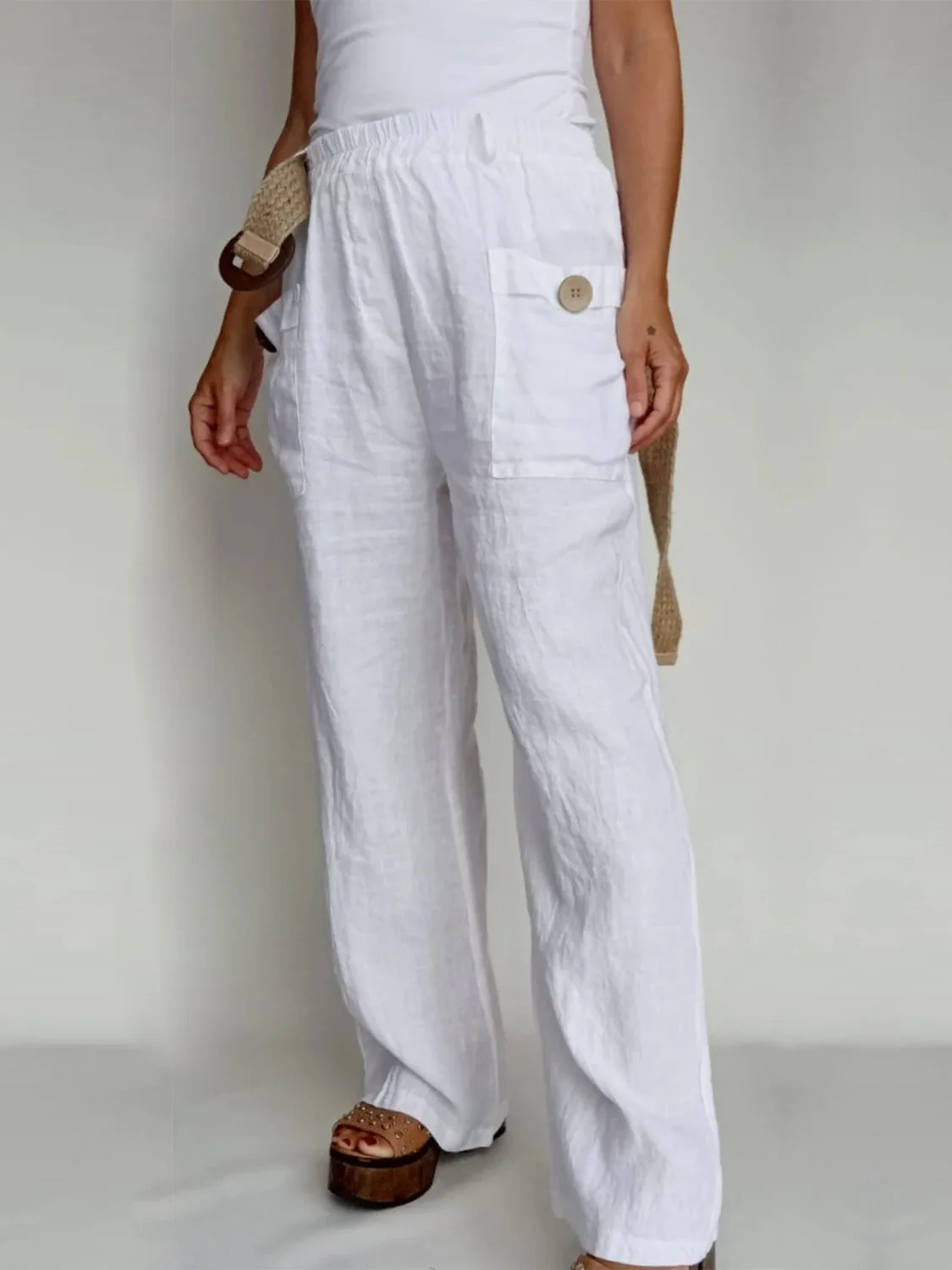 Plain Casual Pants