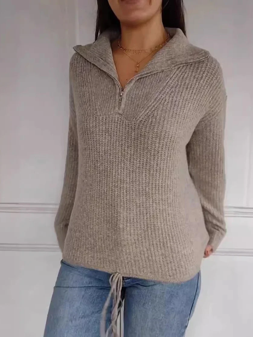 Yarn/Wool Yarn Casual Plain Sweater