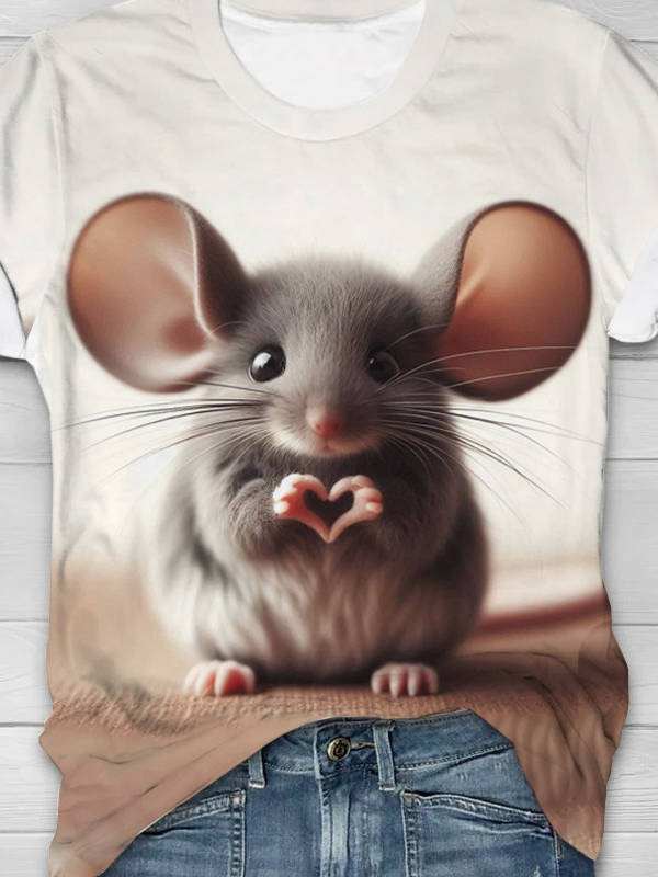 Heartfelt Little Mouse Love T-shirt