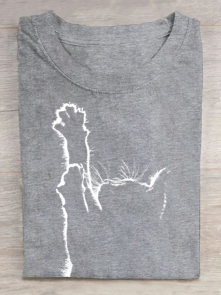 Casual Cat Loose T-Shirt