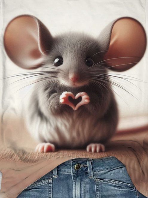 Heartfelt Little Mouse Love T-shirt