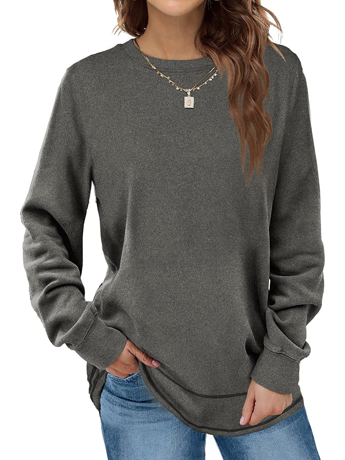 Casual Loose Plain Knitted T-Shirt