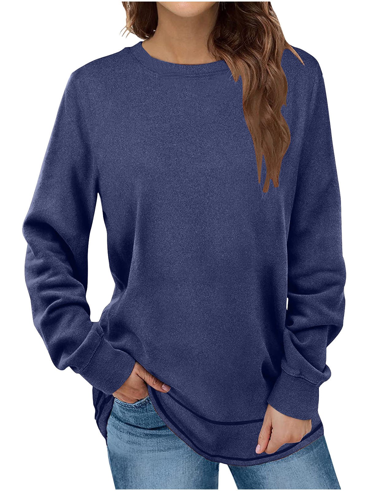 Casual Loose Plain Knitted T-Shirt