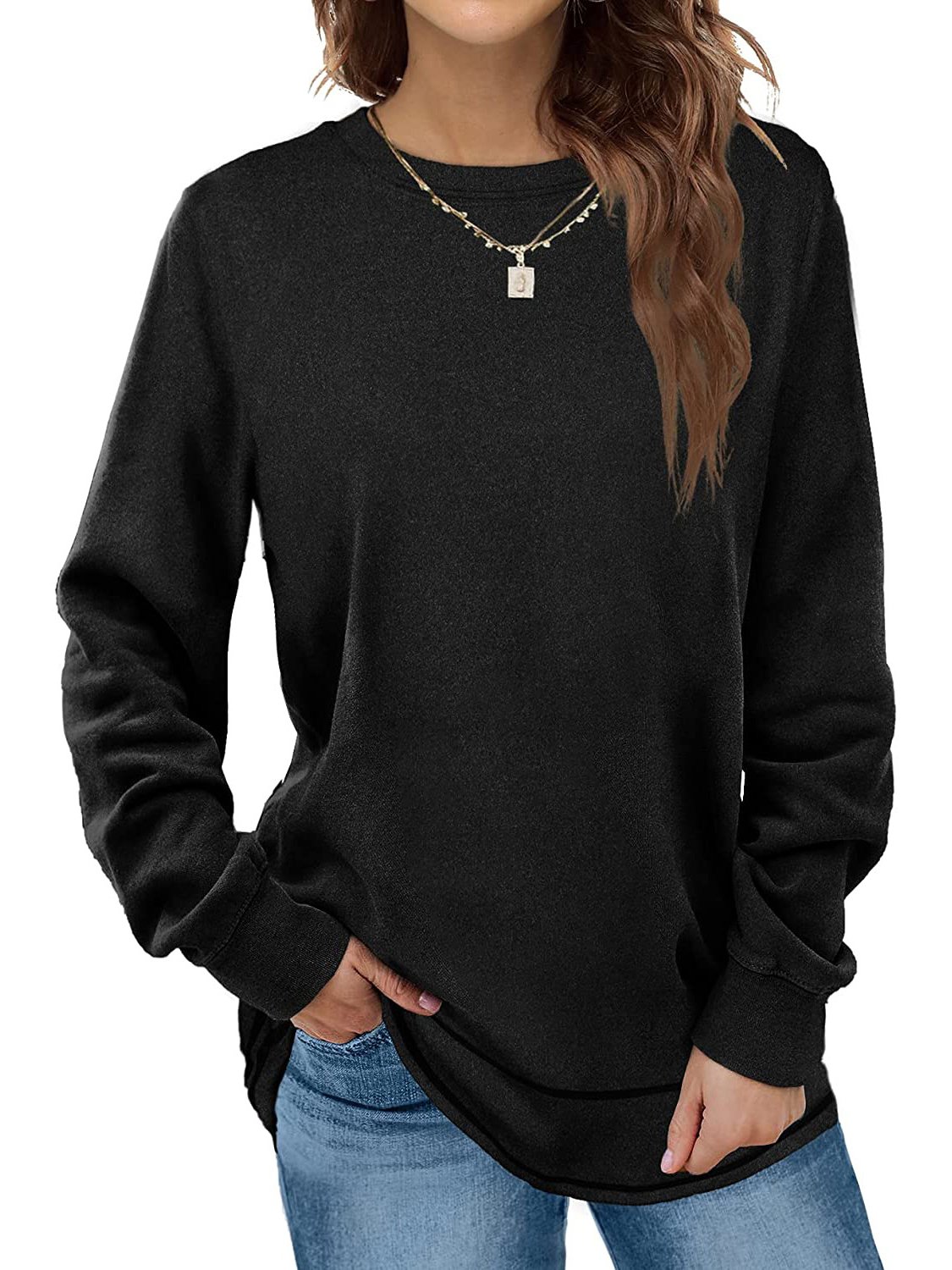 Casual Loose Plain Knitted T-Shirt