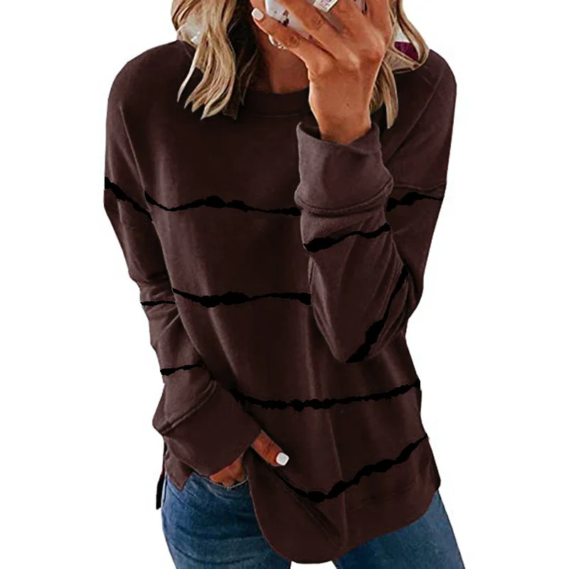 Striped Loose Casual Sweatshirt