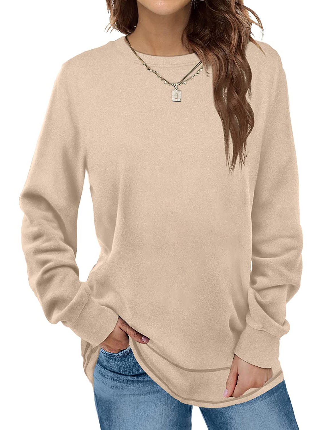 Casual Loose Plain Knitted T-Shirt