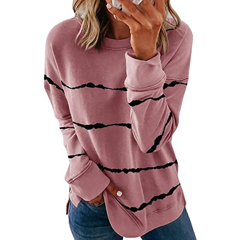 Striped Loose Casual Sweatshirt