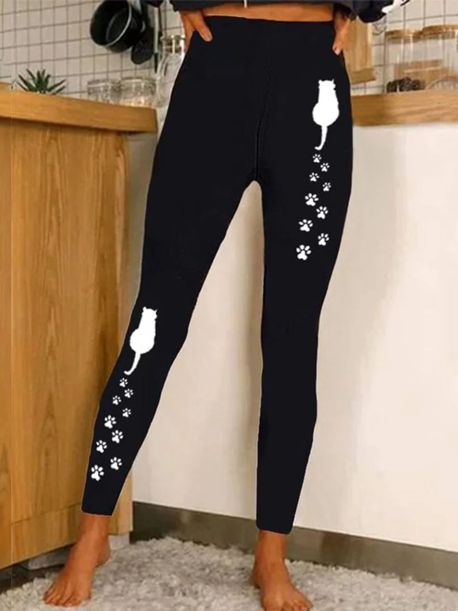 Animal Print Casual Leggings