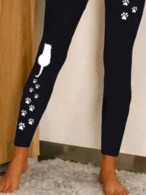 Animal Print Casual Leggings