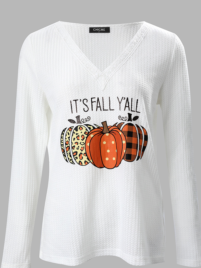 Loose Casual Zipper Halloween Blouse