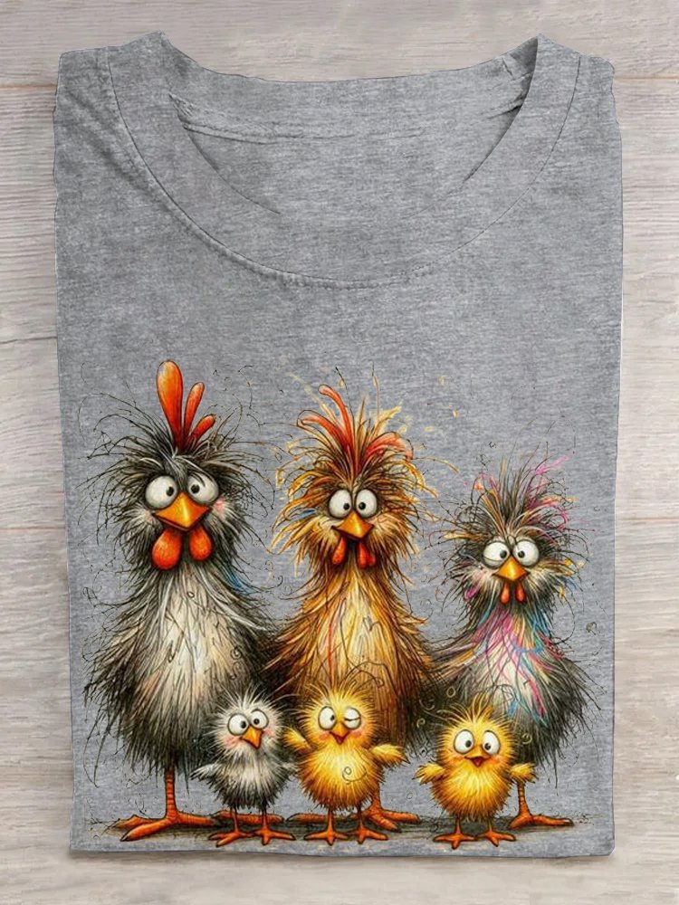 Loose Cotton Turkey Casual T-Shirt