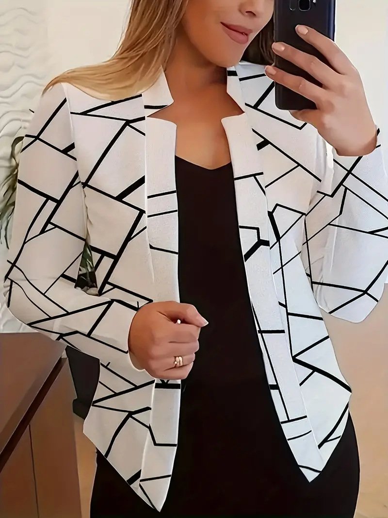 Wrap Geometric Loose Urban Blazer