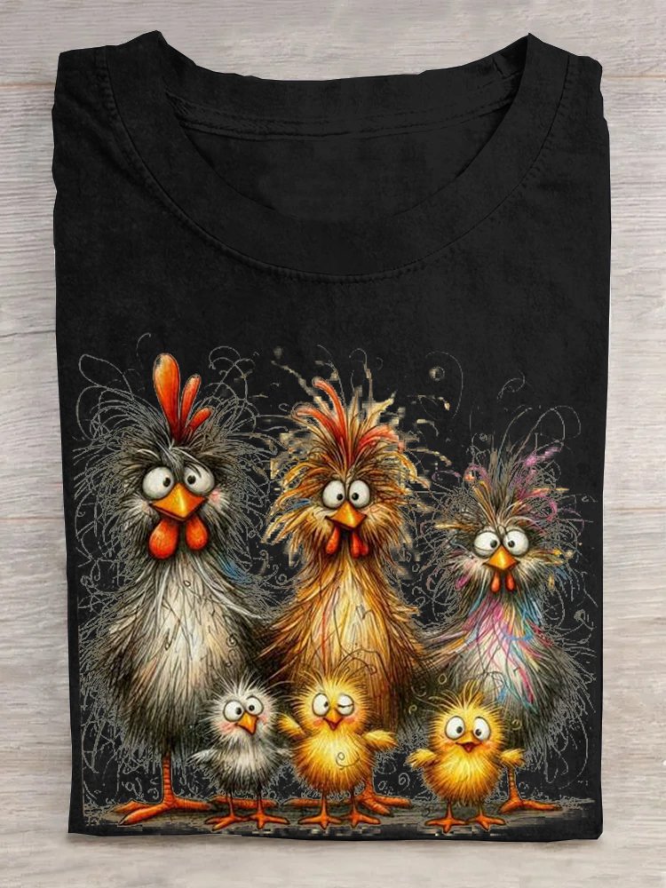 Loose Cotton Turkey Casual T-Shirt