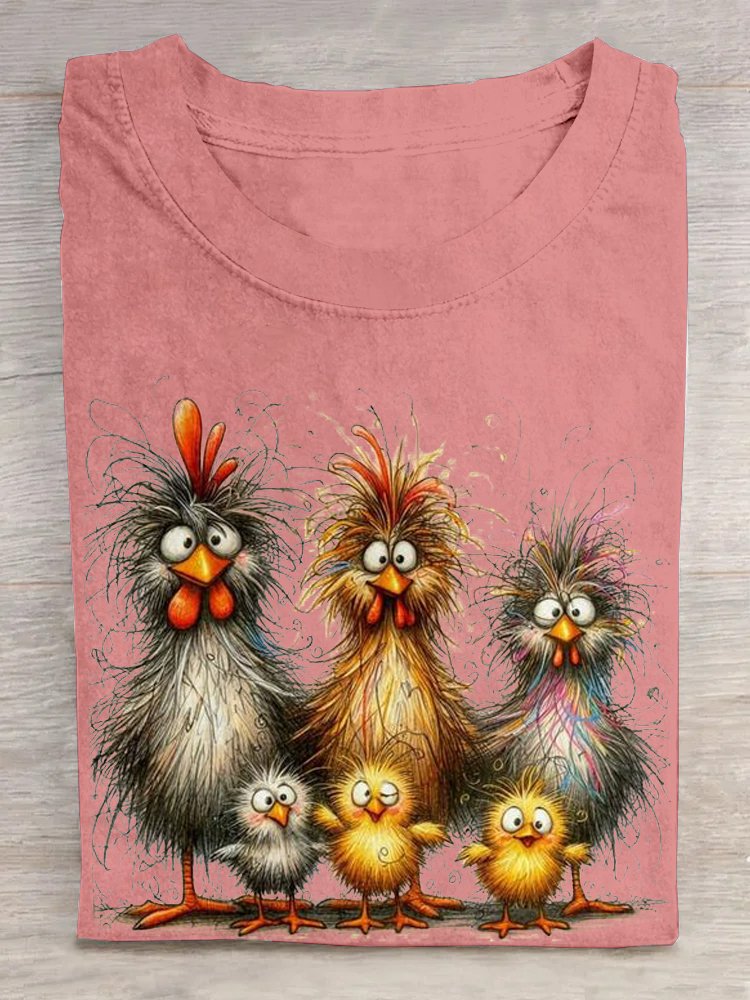 Loose Cotton Turkey Casual T-Shirt