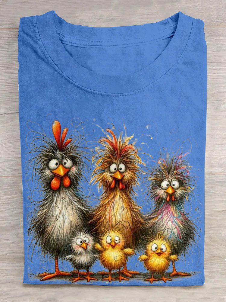 Loose Cotton Turkey Casual T-Shirt