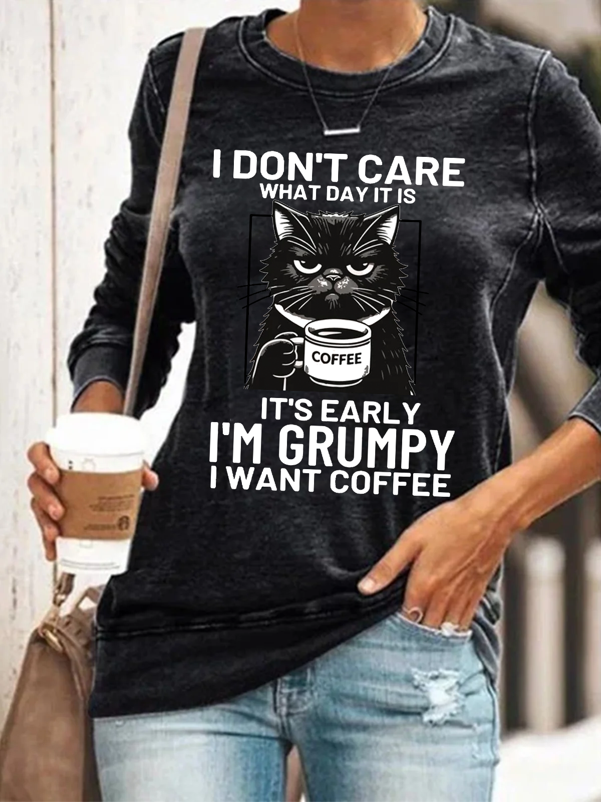 Grumpy Cat Coffee Lover Sweatshirt