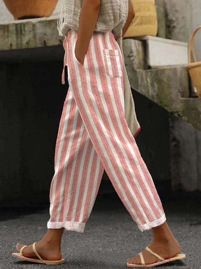 Loose Striped Casual Pants