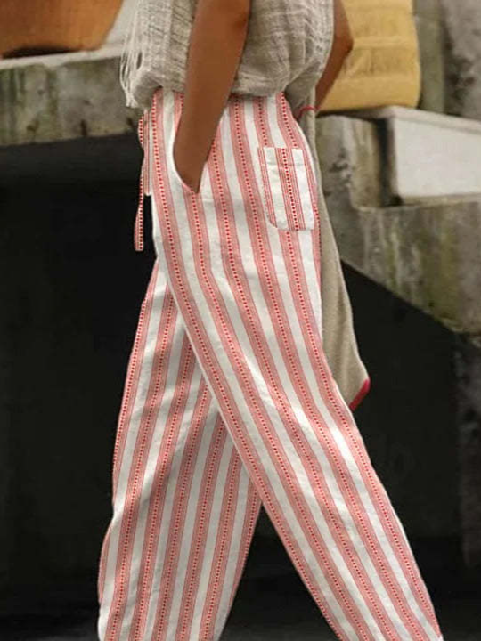 Loose Striped Casual Pants