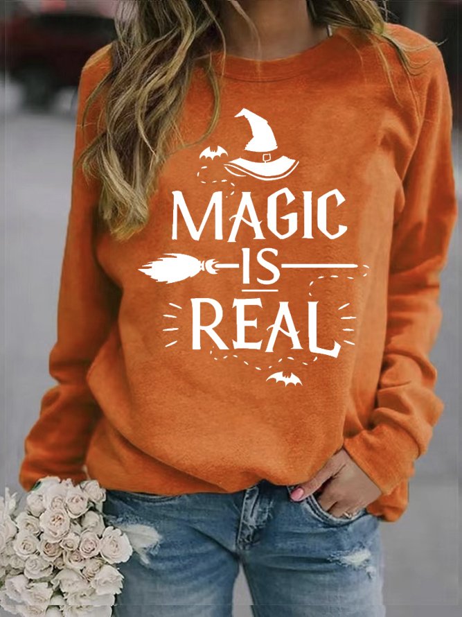 Halloween Casual MAGIC IS REAL Sweatshirt