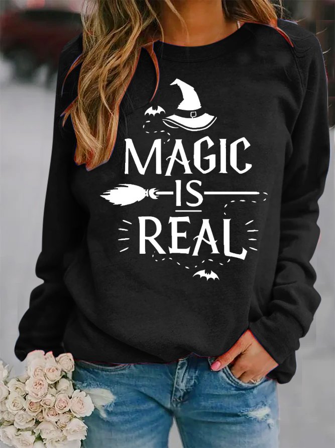 Halloween Casual MAGIC IS REAL Sweatshirt