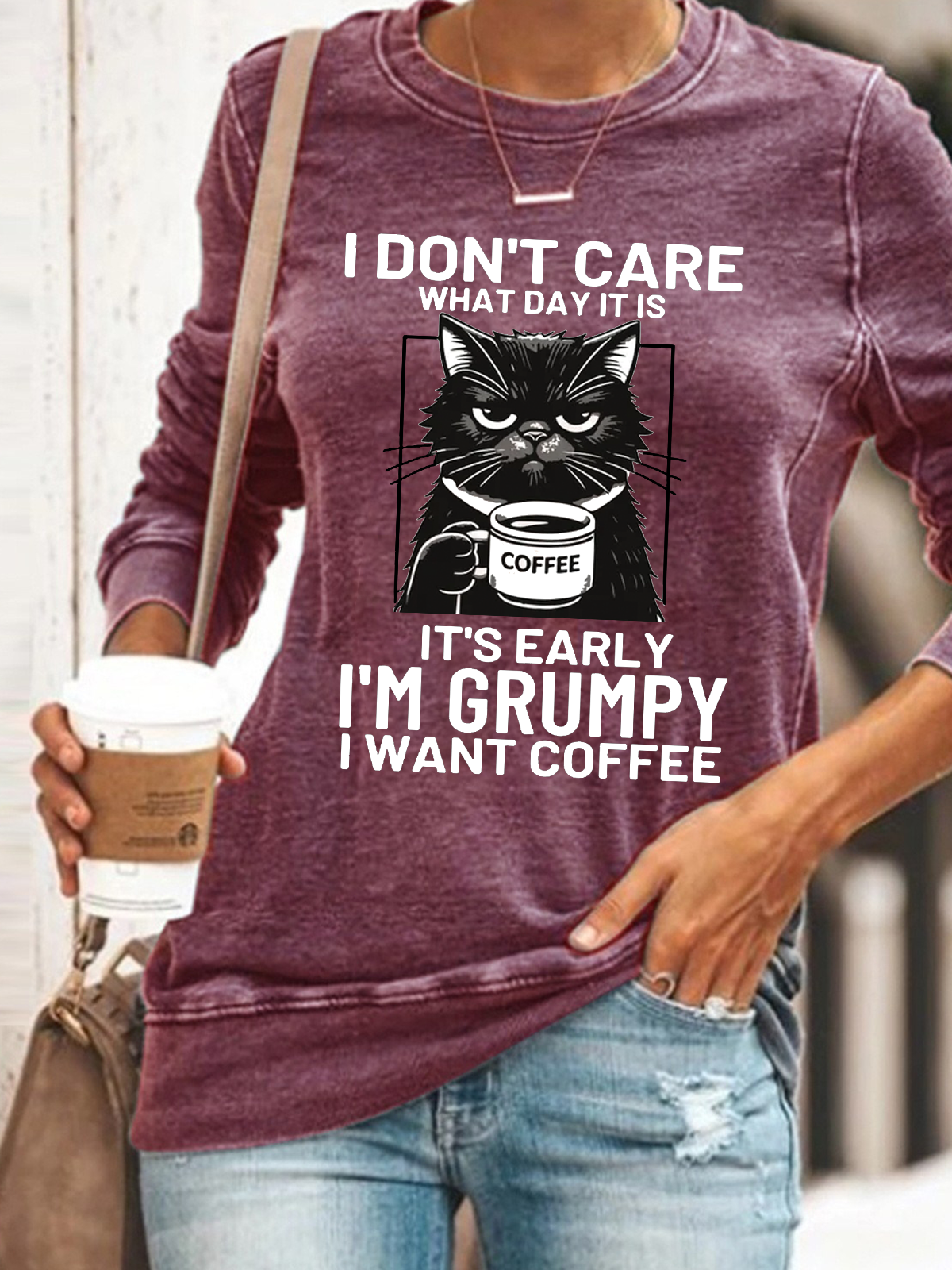 Grumpy Cat Coffee Lover Sweatshirt