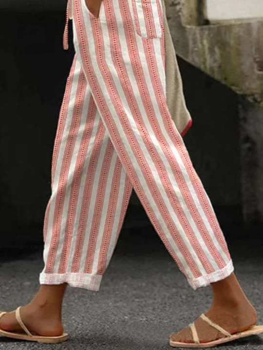 Loose Striped Casual Pants